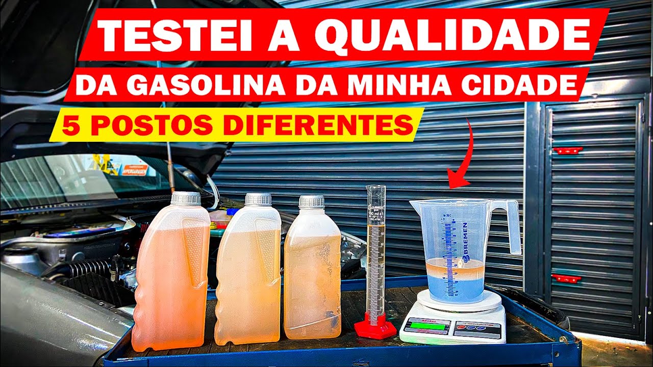 Fiz TESTE de ADULTERAÇÃO da GASOLINA em 5 postos e resultado é INACREDITÁVEL!