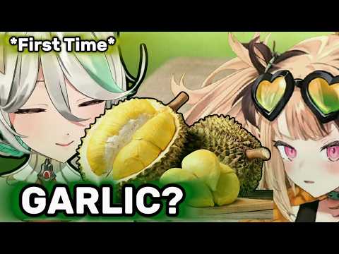 Cecilia Confused. Trying Durian for the First Time with Gigi