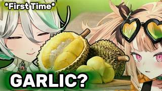 Cecilia Confused. Trying Durian for the First Time with Gigi