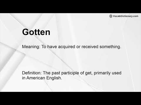 Gotten Synonym