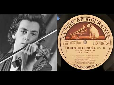 [French 33rpm] Ginette Neveu - Sibelius: Violin Concerto in D minor, Op.47 (1945)