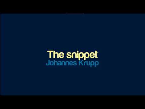 Johannes Krupp - The snippet (pauseless)
