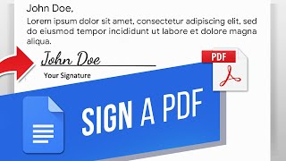 How to Digitally Sign a PDF in Google Docs | Use Google Docs to Sign Documents