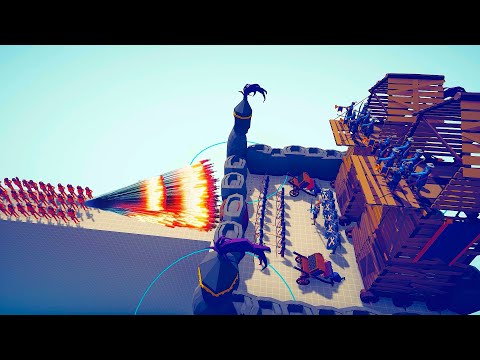 CASTLE vs 100X EVERY UNIT | Totally Accurate Battle Simulator TABS