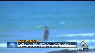 Call for clothing optional beach