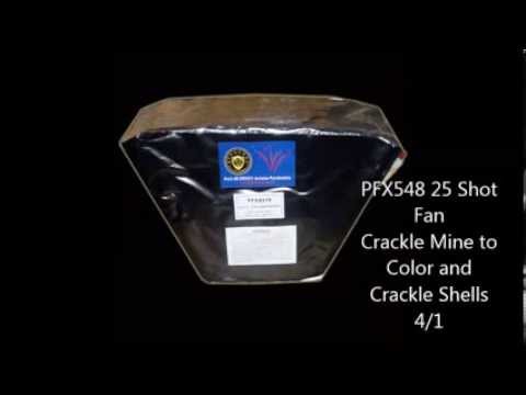 25s Fan Crackle mines to comets to shells -Dun Pai Fireworks- Pro 1.4G Products