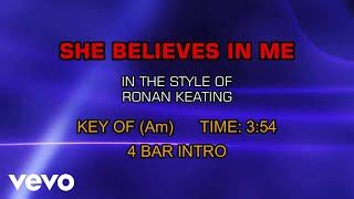 Ronan Keating - She Believes In Me (Karaoke)