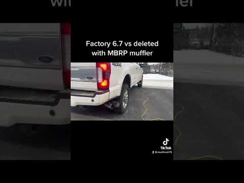Stock vs deleted with MBRP muffler. 2017 6.7L Powerstroke