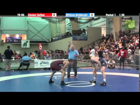 Men`s Freestyle 70 KG Connor Sutton vs. William McDonald