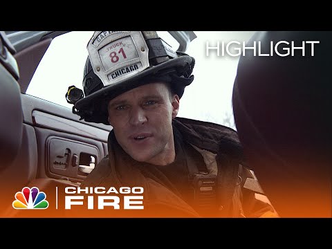 Severide, Casey and 51 Arrive at a Car Crash Where a Driver Is Pinned Under a Casket - Chicago Fire