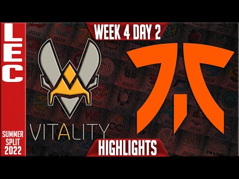 VIT vs FNC Highlights | LEC Summer 2022 W4D2 | Team Vitality vs Fnatic