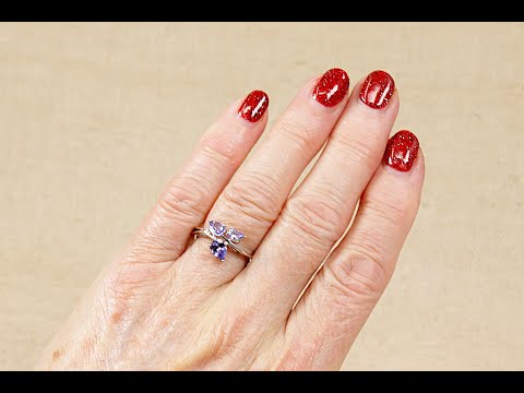 9ct White Gold Blue Iolite Ring  3800