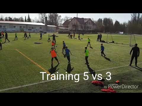 Fotbolls träning Pif-07 Aktia Areena 5 vs 3
