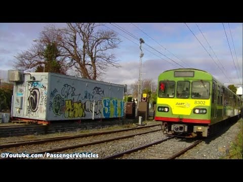DART Train number 8302 - Merrion Gates Level Crossing