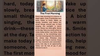 The First Moring “Start Today, Do Confidently Tomorrow!” #affirmations #selfgrowth #moring