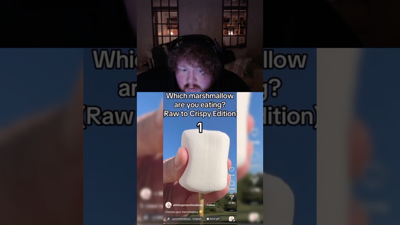 Caseoh does Which Marshmallow are you choosing 😭 #caseoh #meme #marshmello