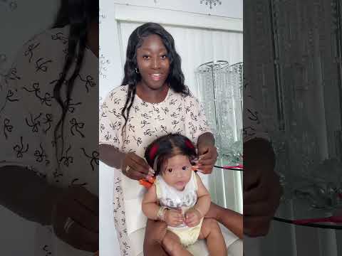 Putting a wig in my 3 month old baby #reels #funny #comedyvideos #tiktok