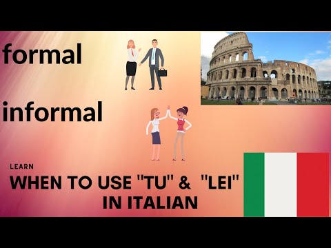 Learn when to use formal and informal Italian