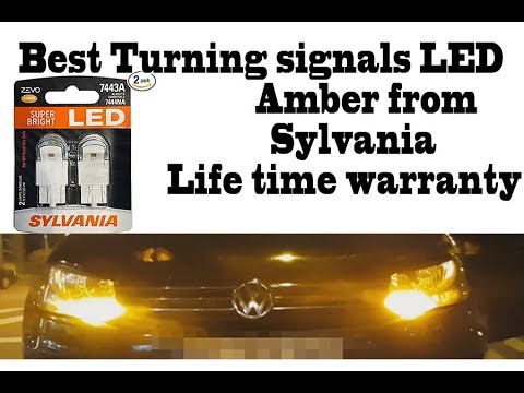 New turning signals LED Amber lights T20 from Sylvania - back direction of light reflector