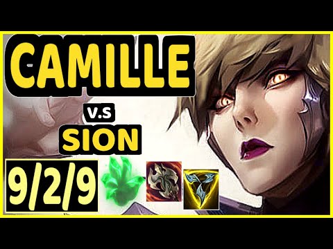CAMILLE vs SION - QUADRAKILL 9/2/9 KDA TOP GAMEPLAY - KR Ranked MASTER