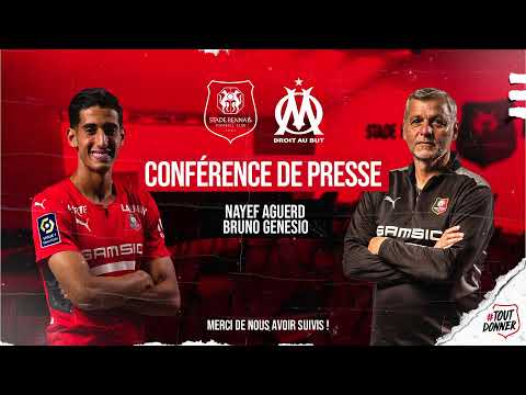 J37. #SRFCOM - Conférence de presse d'avant-match avec Nayef Aguerd & Bruno Genesio
