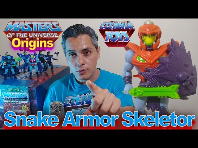 Vídeo relacionado con Masters del Universo MOTU Skeletor con armadura serpiente Figura de acción con accesorios, juguete +6 años (Mattel HKM68)