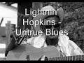 Lightnin' Hopkins-Untrue Blues