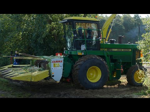 John Deere 5720 Chopping Corn With Claas Header - Nordhorn Feldtag 2024