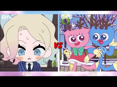 Zero Two Dodging meme - Wednesday vs Huggy Wuggy (Project Playtime)