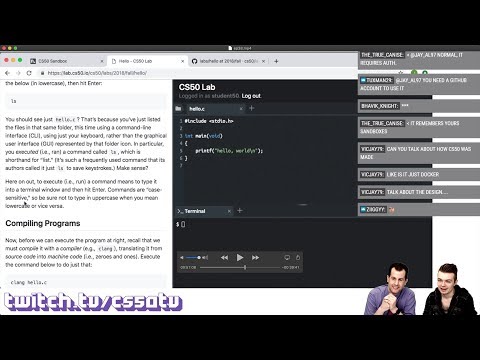 瀏覽器中的免費代碼!- CS50 on Twitch, EP.38 (FREE CODING IN THE BROWSER! - CS50 on Twitch, EP. 38)