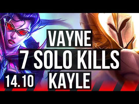 VAYNE vs KAYLE (TOP) | 7 solo kills, 44k DMG | KR Diamond | 14.10