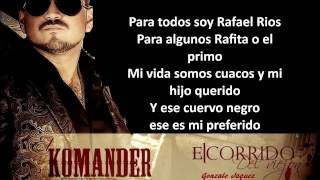 Letra Rafael Rios - El Komander