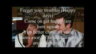 Happy Days Are Here Again/Get Happy Glee Lyrics