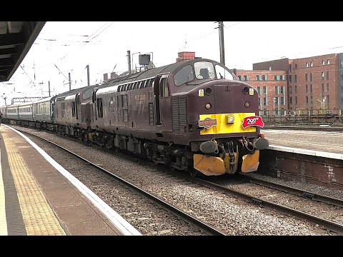 'The Easter Highlander' Rail Tour - Class 37s Nos 37518 & 37516 - Newcastle Central - 21st Apr 2025