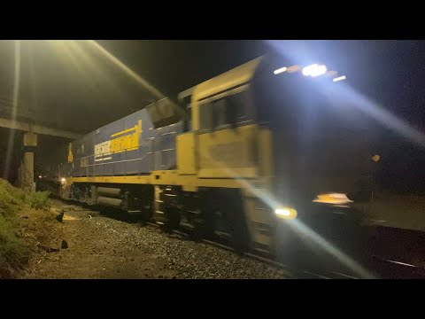 Up 3PM6 Pacific National freight with NR98 and NR46 at Gheringhap headed for Melbourne 25/10/2024