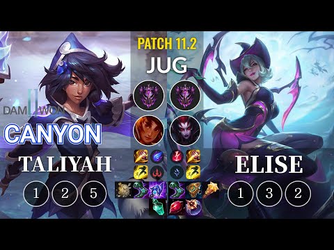 DWG Canyon Taliyah vs Elise Jungle - KR Patch 11.2