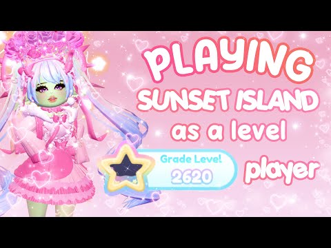 Playing Sunset Island as a LEVEL 2600+ 👽✨| Royale High Roblox