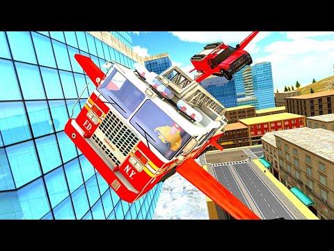 Fire Truck Flying Car Simulator - Android Gameplay