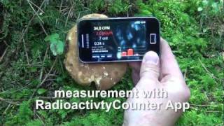 Bavarian Mushrooms - Maronen - CS137  and  RadioactivityCounter Android App