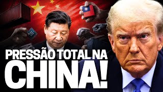Trump quer bloqueio à China! I.A., estreitos de Ormuz e Malaca, Taiwan e Irã - Encontro Xi x Trump!