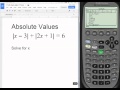Absolute Values on TI 89 Titanium Calculator