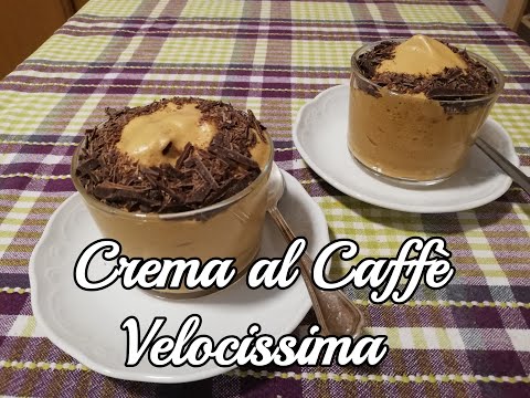 Crema al Caffè all'Acqua ...spettacolare .. pronta in 5 Minuti ... senza grassi e panna.