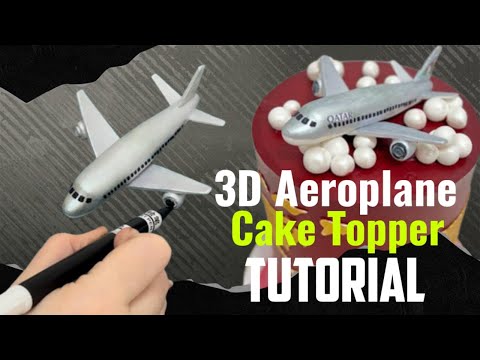 Fondant Aeroplane Cake Topper || 3D Aeroplane Cake Topper