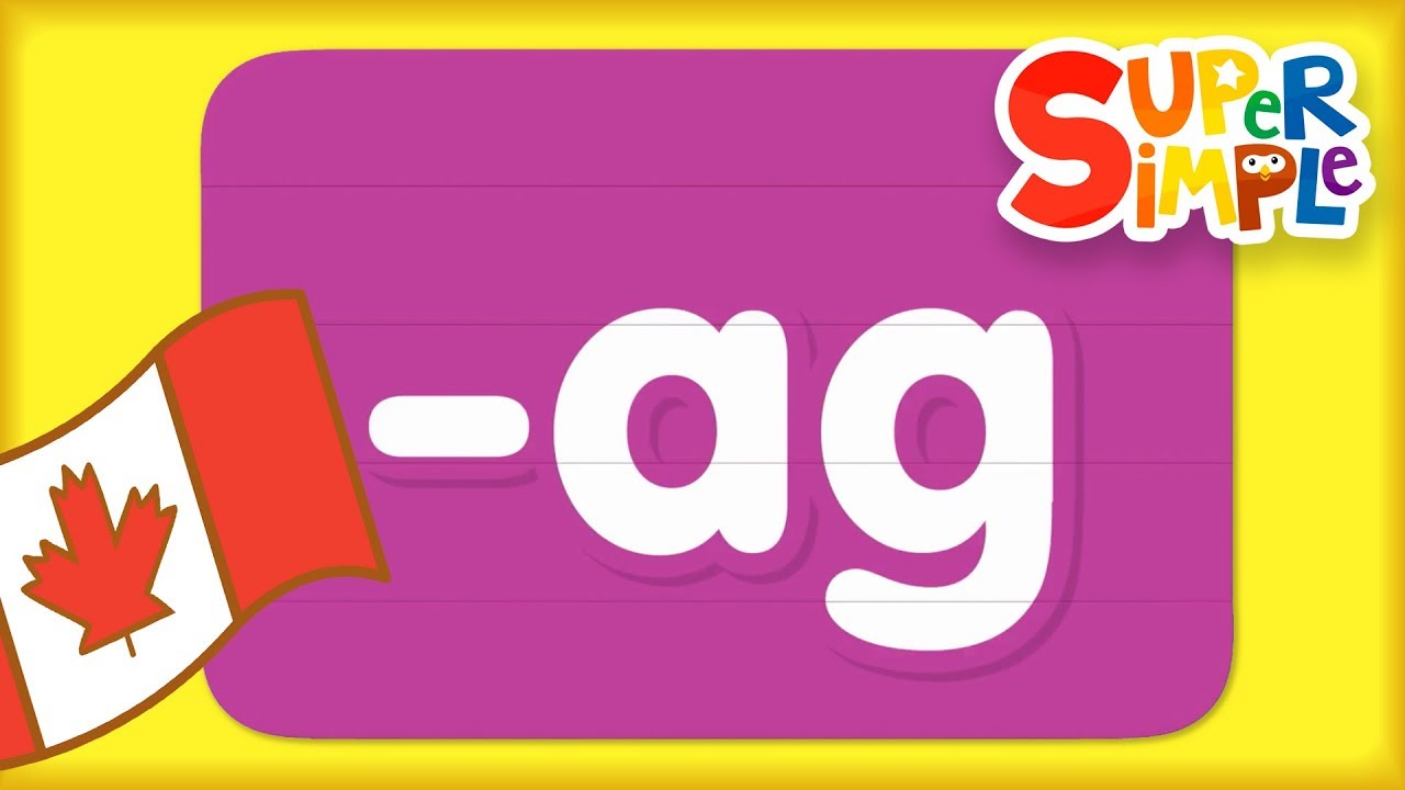 Word Family "ag" | Turn And Learn ABCs | Preschool Learning