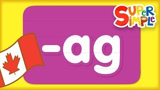 Word Family "ag" | Turn And Learn ABCs | Super Simple ABCs