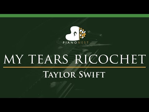 Taylor Swift – my tears ricochet - LOWER Key (Piano Karaoke Instrumental)