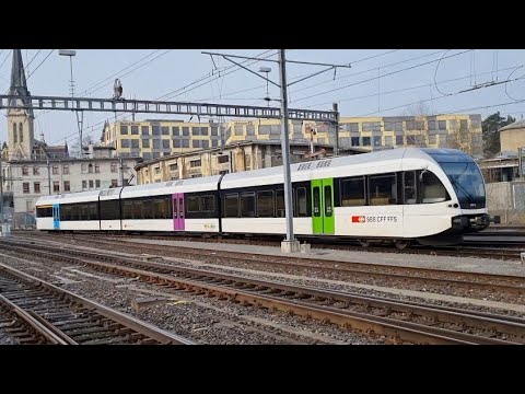 Thurbo Jura-GTW in St. Gallen (inkl. Ansage)