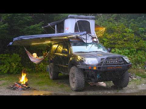 Oregon Truck Camping in RAIN | Overnight 4Runner Camp & Cook