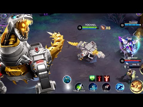 Roger Transformers - Grim Lock with GG Team | Survival Mode | Mobile Legends