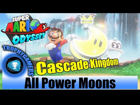 Super Mario Odyssey All Power Moon Locations Cascade Kingdom - No commentary